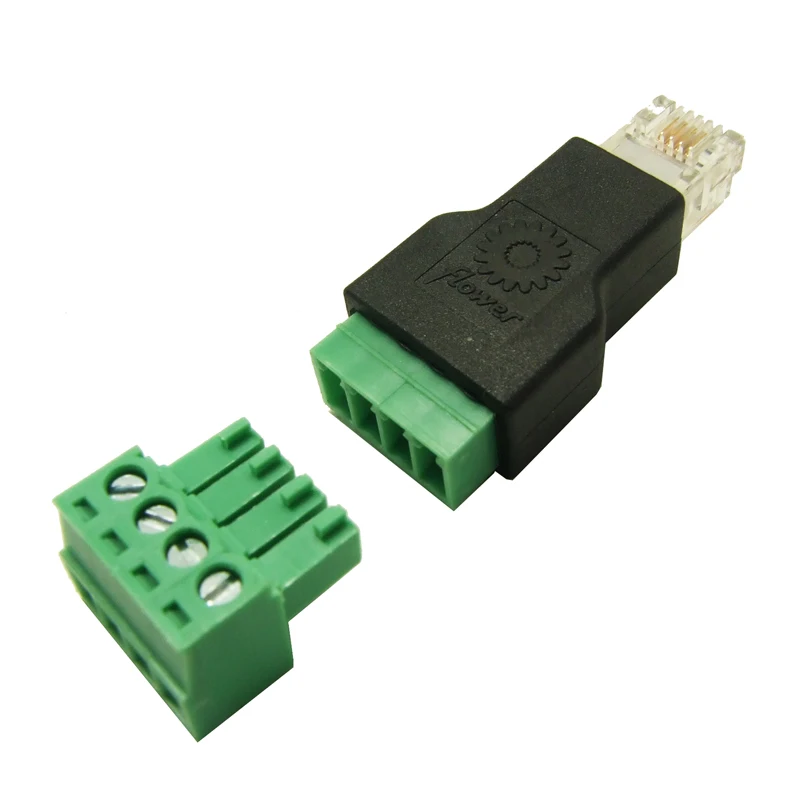 5 шт. RJ11 к винтовой терминальный адаптер штекер 4 Pin разъем Сплиттер для CCTV DVR