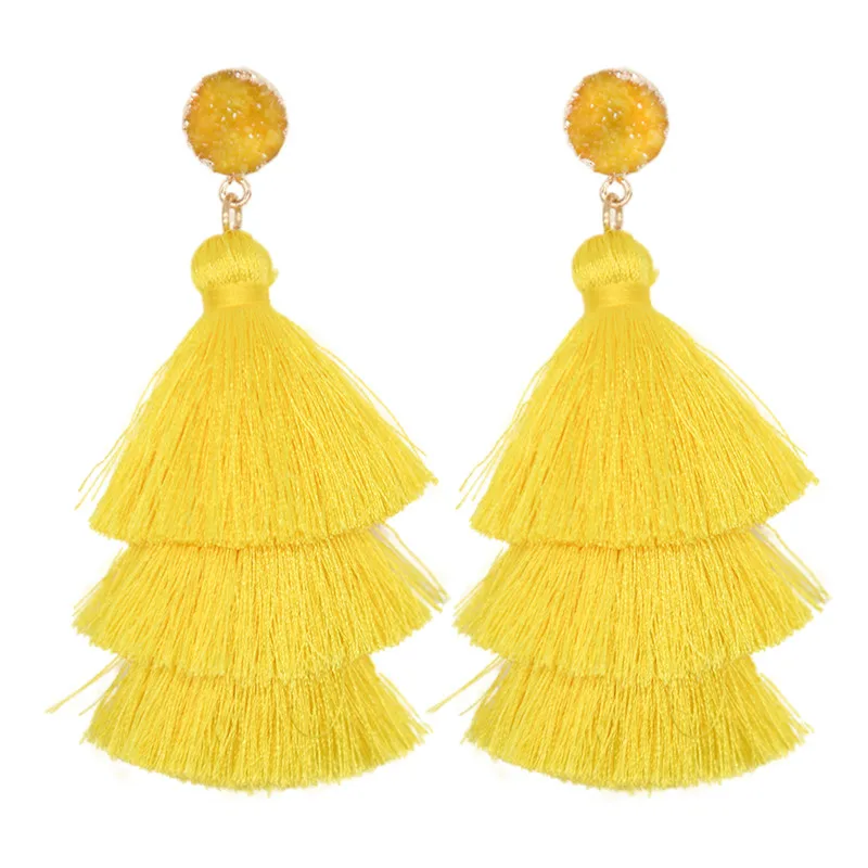 Новые богемные серьги с кисточками для женщин Oorbellen Beach Boho ювелирные изделия