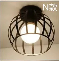 N Винтажные потолочные светильники, креативная металлическая птичья клетка, светильники из кованого железа, лофт, квадратная звезда, треугольник, ресторан, кафе, бар - Цвет корпуса: N