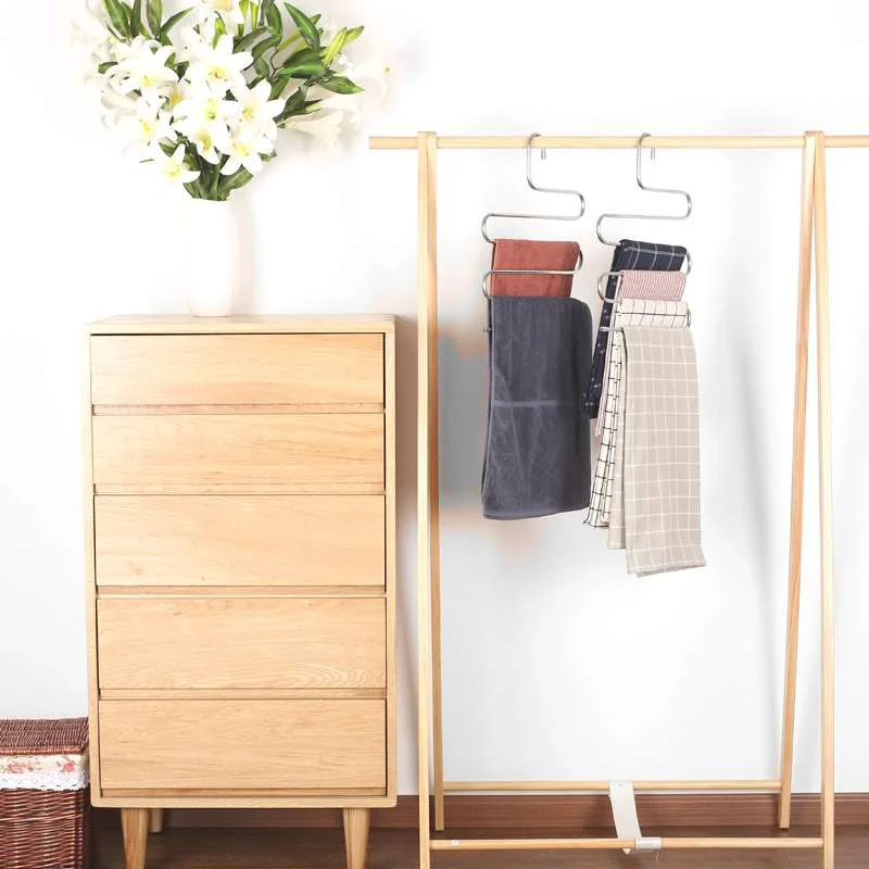 Вешалка для брюк из нержавеющей стали s тип 5 слоев многослойные металлические