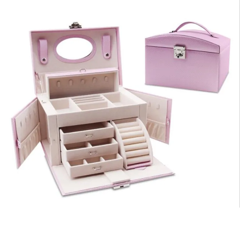 Large Capacity Cosmetics Storage Box Travel Portable Storage Box Cosmetic Tools Beauty Nail Fashion Makeup Organizer Case