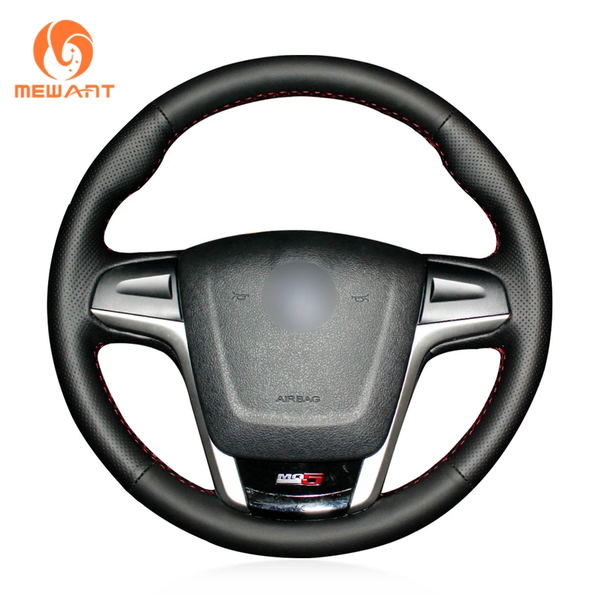 MEWANT черная натуральная кожа модель MG5 MG 5|car steering wheel cover|steering coverwheel cover |