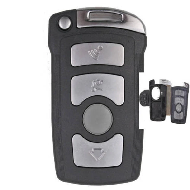 KEYECU 4 кнопки Fob чехол дистанционный ключ с маленьким ключом для BMW 7 серии E65 E66 E67 E68
