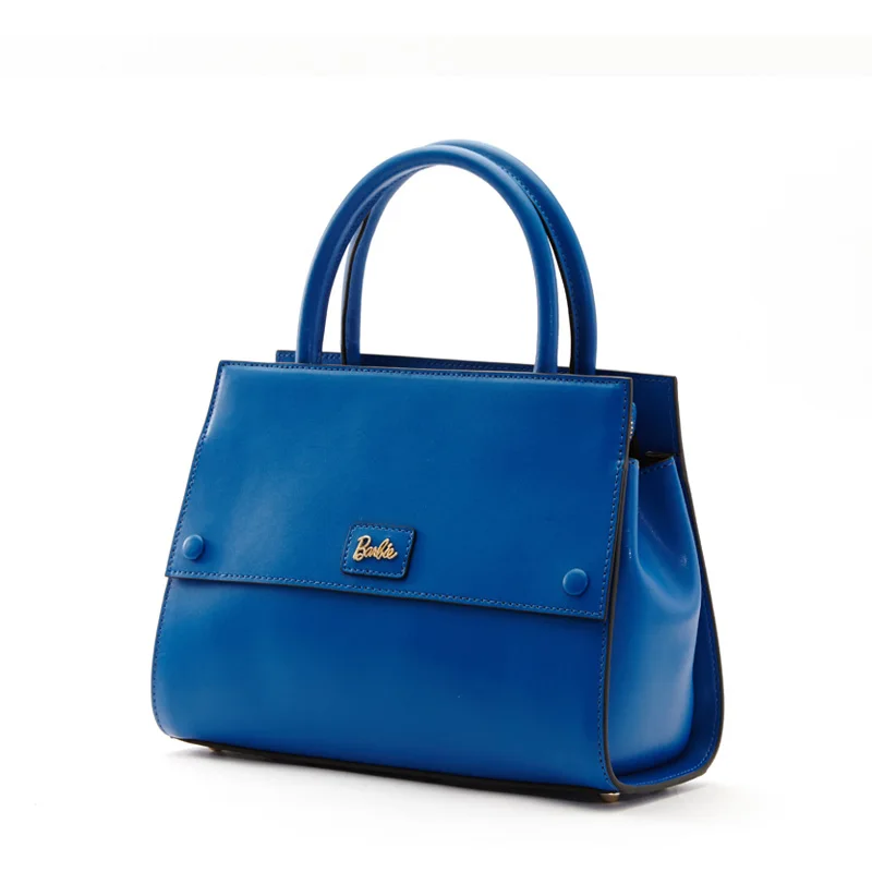Женские сумки из натуральной кожи Barbie Темно-Синие Деловые современные женские с