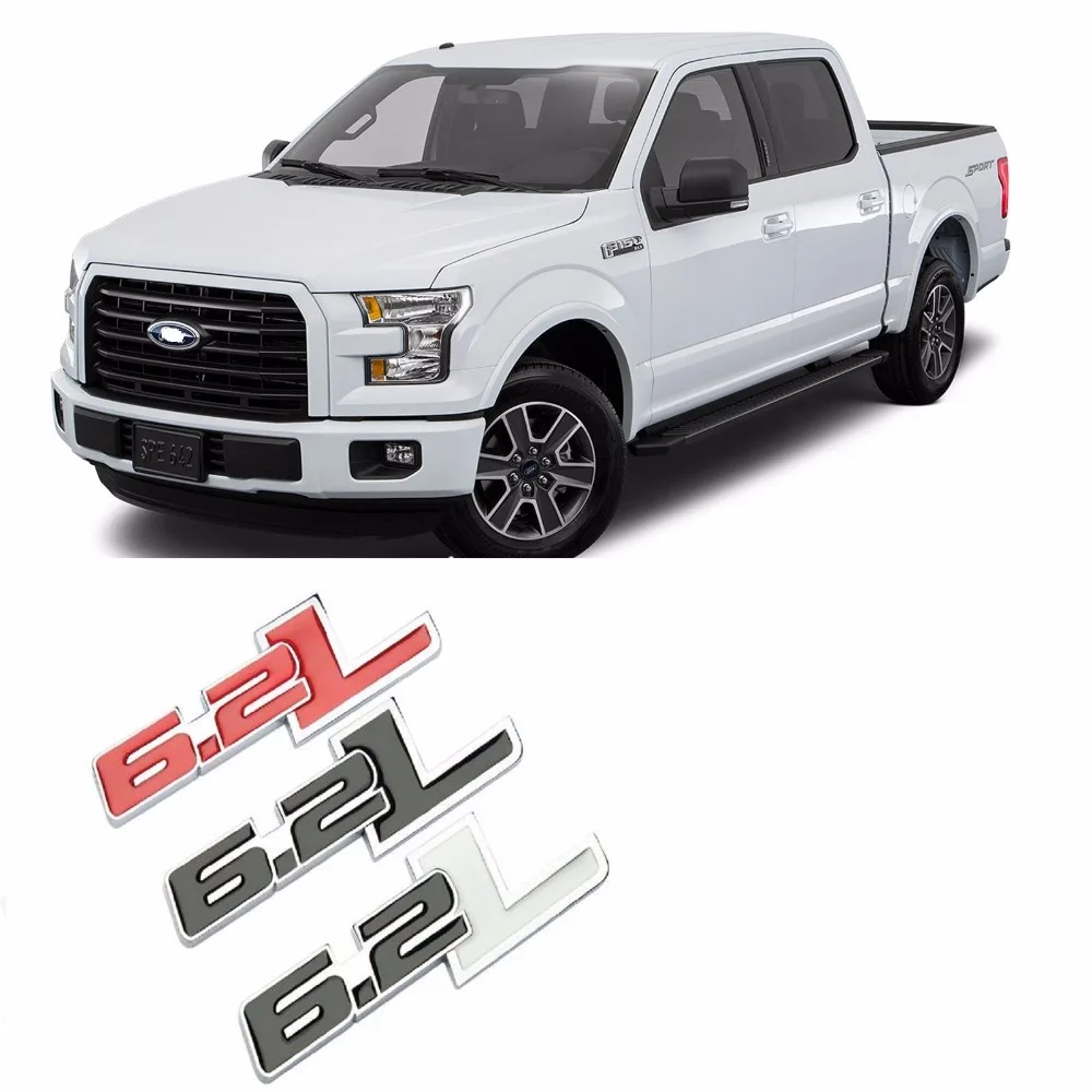 6.2L Металлическая Эмблема багажника крыло значок Подходит для Ford F150 Raptor Chevy
