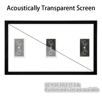 f1wwaw homecinema 1610widenscreen4k white woven acoustic transparent sound acoustically fixed frame projection projector screen