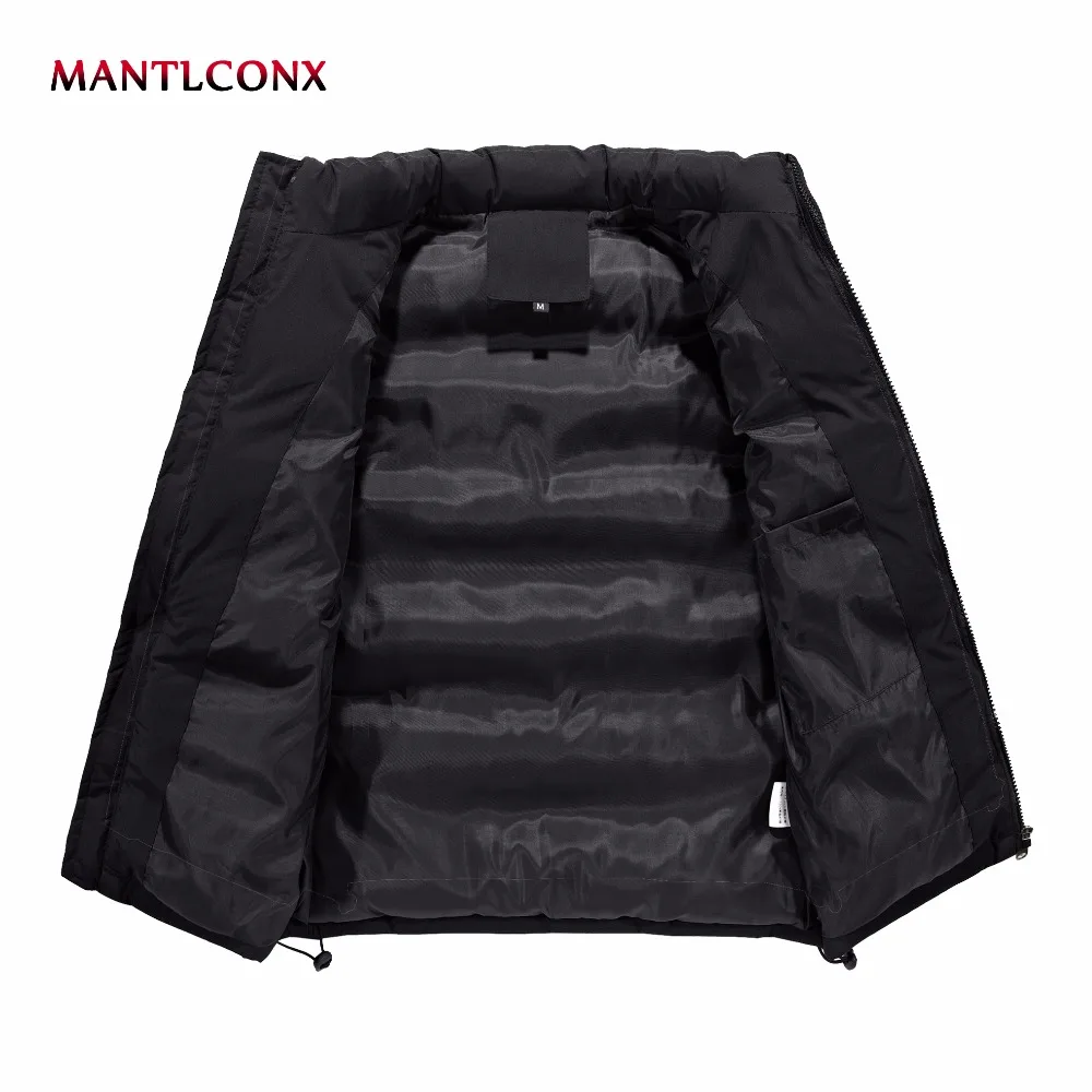 MANTLCONX 5XL 6XL зимние Для мужчин жилет без рукавов повседневные пальто Мужская на