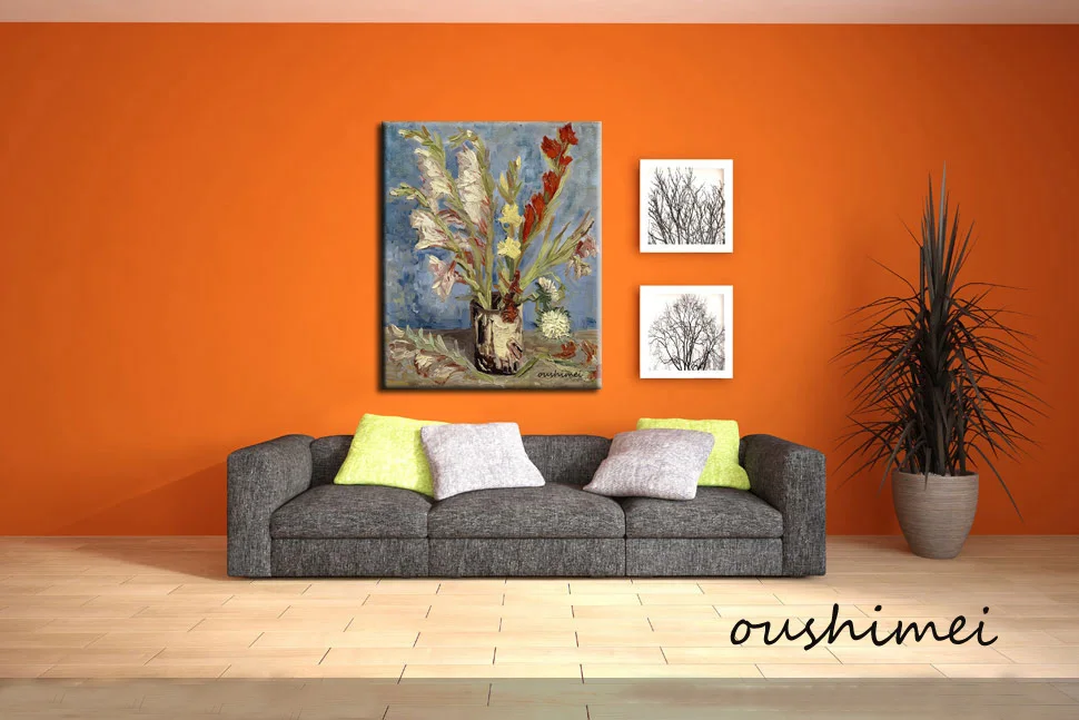 Hand Painted Wall Knife Palette Flower Oil Painting for Home Decor Canvas Pop High Quality as Gift | Дом и сад