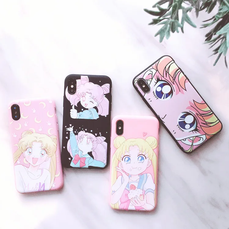 Милый чехол для телефона Nova 4E Sailor Moon Huawei P10 plus / P20 pro/P30 /P30 pro Honor 8X розовая мягкая