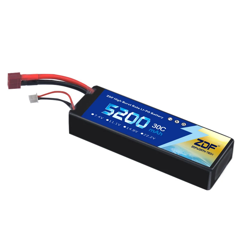 Жесткий чехол ZDF 5200 мАч Lipo Battery 7 4 V 30C 2S аккумулятор LiPo RC для радиоуправляемого Evader