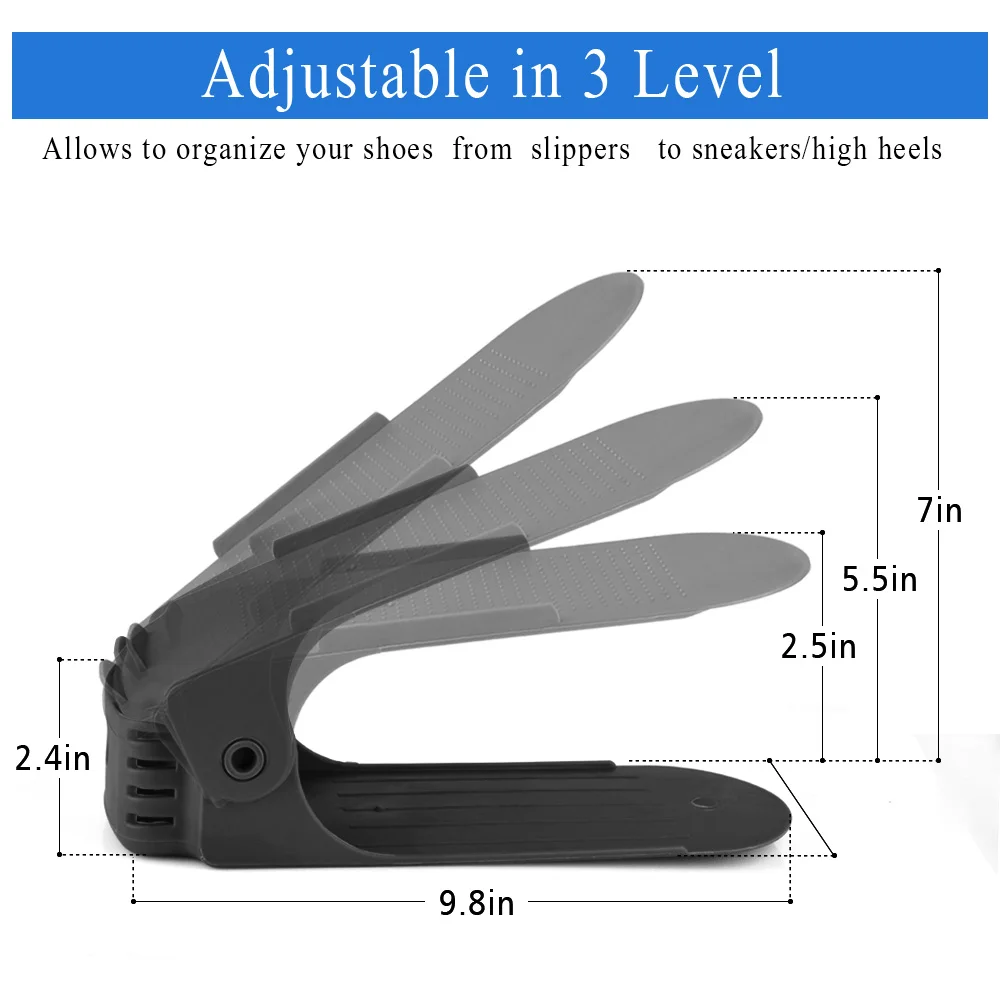 6 шт. органайзер для обуви полка хранения пластиковая двойная обувь с широкой