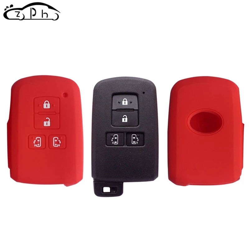 

4 Buttons Silicone Remote Car Key Cover Fob Case Holder for Toyota Sienta Alphard Voxy Noah Esquire Vellfire Harrier Accessories