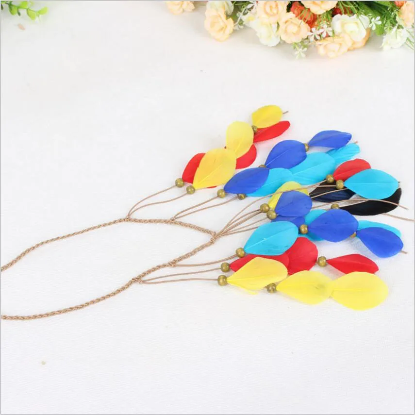 10 PCS The gypsy Indian feather hair accessories Headdress feathers Bohemia tire headdress | Дом и сад