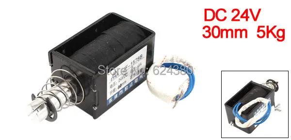 Постоянный ток 24 В толкатель Тип открытая рама Электромагнит 30 мм ход 50N 5кг 11LB