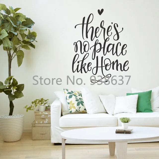 

Characters Vinyl Wall Art Decals Quote There's No Place Like Home Removable Wall Stickers Home Decor Living Room Newly ZB405