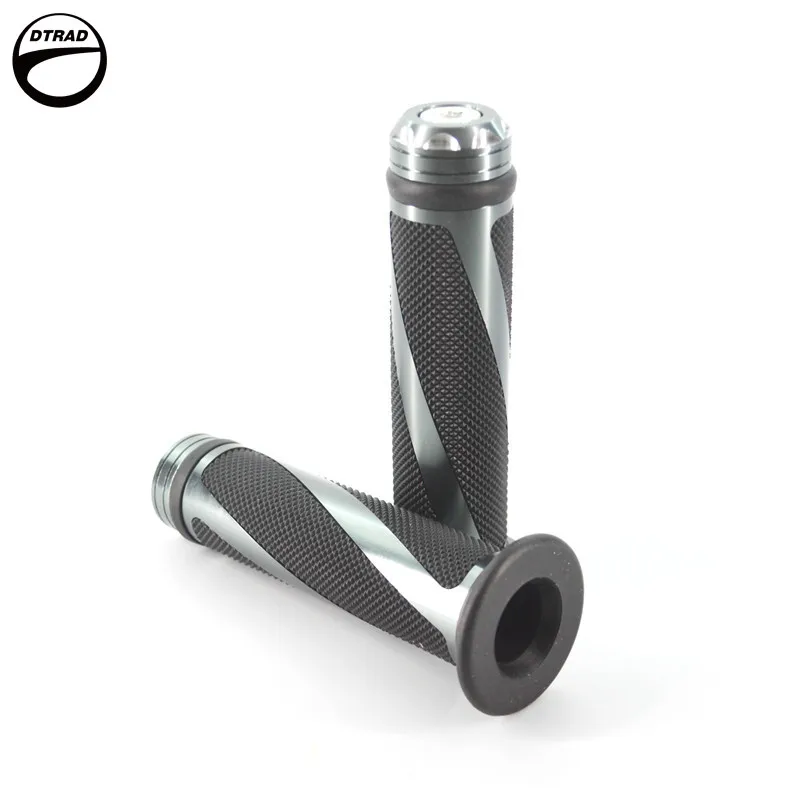 Universal 7/8" 22mm Motorcycle Handlebar Grips motocross CNC Aluminum& Rubber GEL Handle Bar Grips