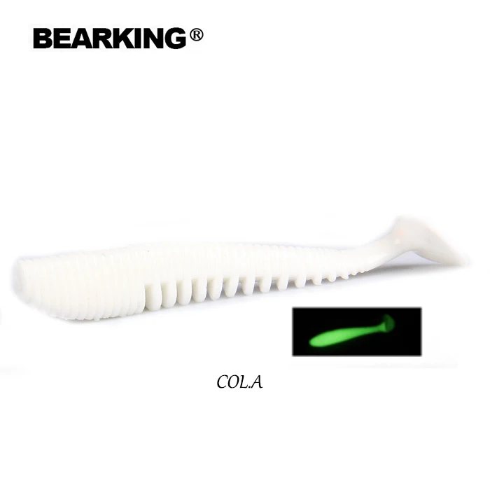 BEARKING Awaruna 110mm 8g 4 шт./пакет искусственная Мягкая наживка рыболовные приманки червячной силиконовые бас щука приманки Minnow Swimbait крючковый лов Пластик приманки - Цвет: COL.A