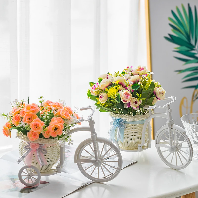 Искусственные цветы лаванды корзина для велосипеда декоративные горшечные