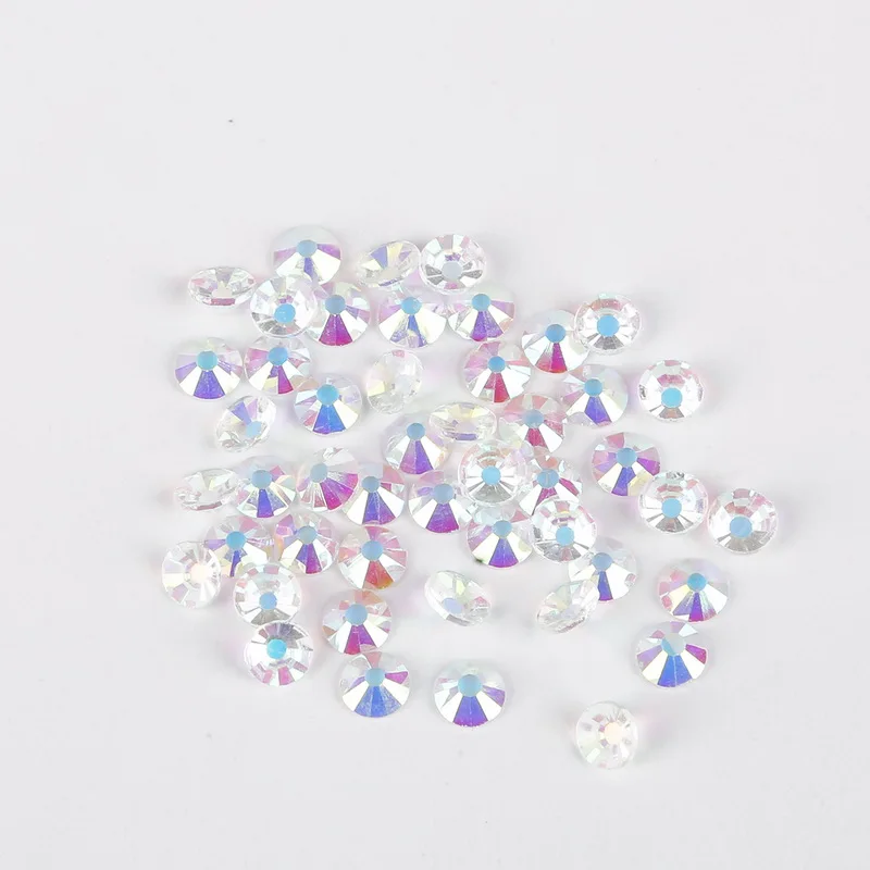 SS20 1440pcs 1440 шт прозрачные камни SS3-SS30 стеклянные драгоценные камни прозрачные ab стеклянные стразы не горячей фиксации плоские с оборота Стразы для ногтей 3D украшения ногтей - Цвет: SS20 1440pcs