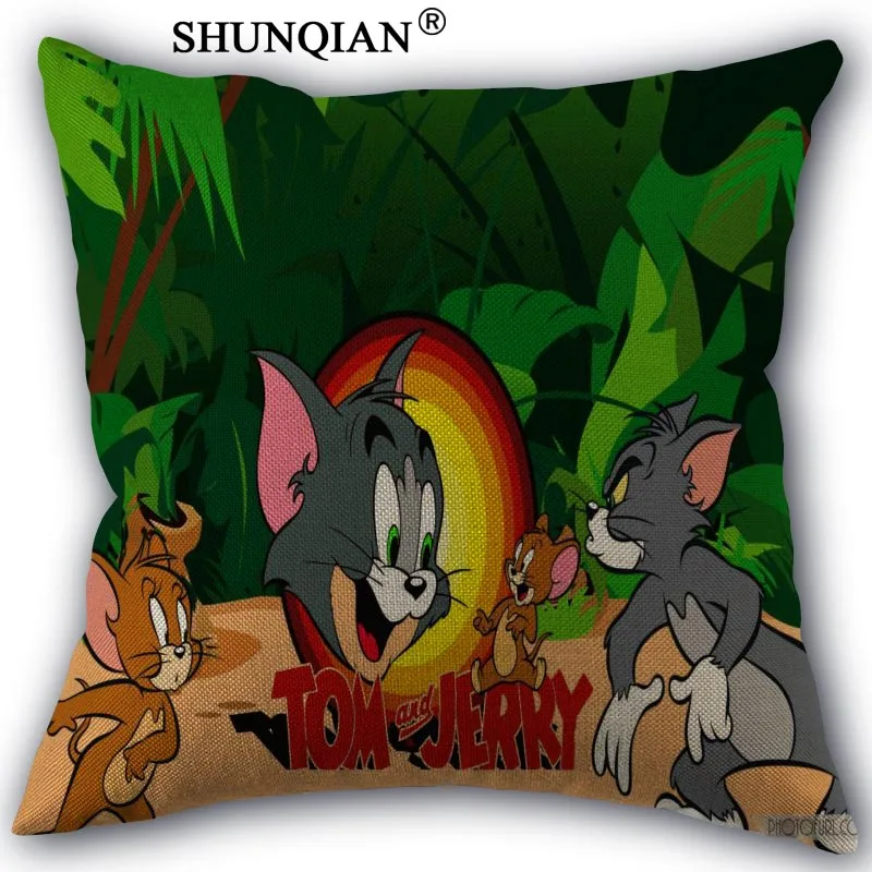 Pillowcase Наволочка Том и Джерри на заказ, наволочки из хлопка на заказ, Декоративная Подушка для домашнего интерьера - Цвет: Pillowcase