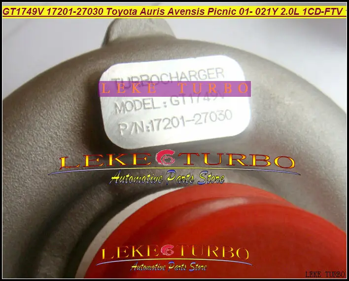 Турбокомпрессор GT1749V 17201-27030 721164-0003 721164 для TOYOTA Auris Avensis пикника Previa RAV4 D4D 01- 1CD-FTV 021Y