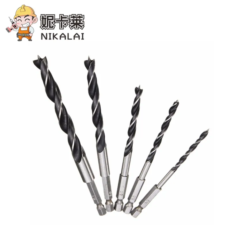 Сверло с шестигранным хвостовиком 5 шт. 6 35 мм 1/4 дюйма 4 8 10 мм|drill bit|hexagonal shank drill