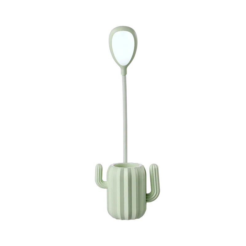 Decorative Usb Charge Flexible Eye-care Led Charging Touch Night Light Cactus Table Lamp Bedside Reading With Pen Holder | Лампы и