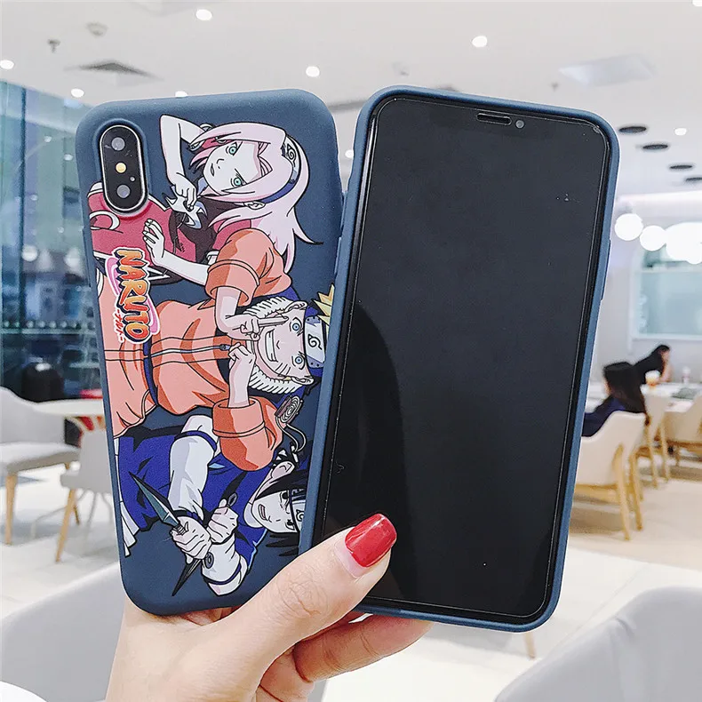 Милый мультфильм японское аниме Наруто Саске чехол для iPhone X XS MAX XR 11 pro 8 7 6S 6 Plus конфеты матовый Силиконовый мягкий чехол