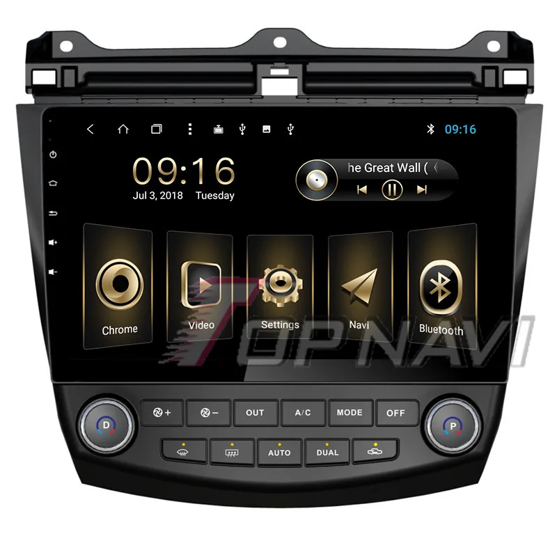 Автомобильный GPS навигатор Topnavi 10 1 дюйма Восьмиядерный процессор Android 8 для Honda Accord