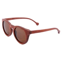 women round sunglasses red sandal wooden sunglasses men vintage sun glasses summer polarized glass popular new design tu51