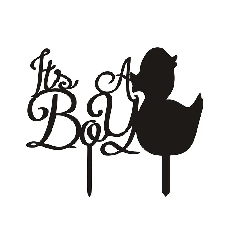 С днем рождения это мальчик искусственный черный белый акриловый торт топ для