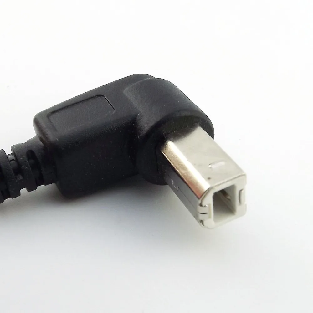 1 шт. USB 2 0 кабель для принтера типа A Папа B угловой шнур сканера черный 3 фута|printer
