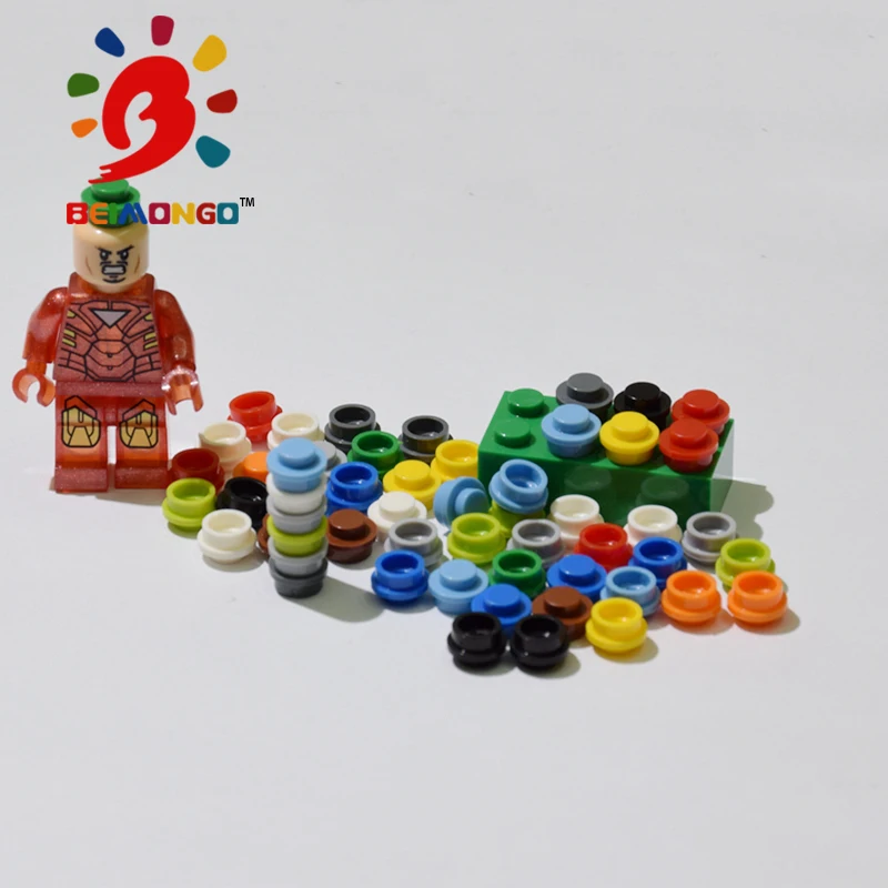 Бесплатная доставка! BEIMONGO блок пластина 1x1 круглые строительные блоки 200 шт. Edu и