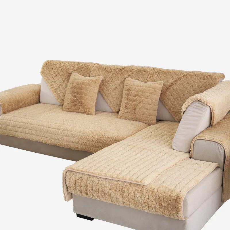 Одноцветные чехлы для диванов полотенце мягкий плюшевый чехол дивана гостиной