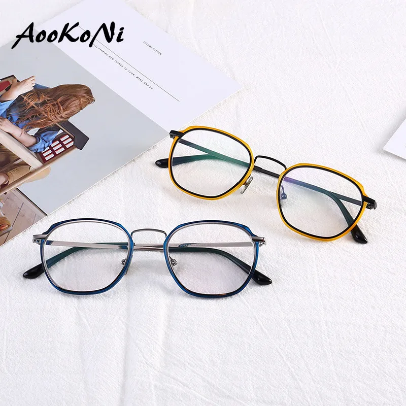 Оправа для очков мужчин и женщин винтажная металлическая круглой оправы по