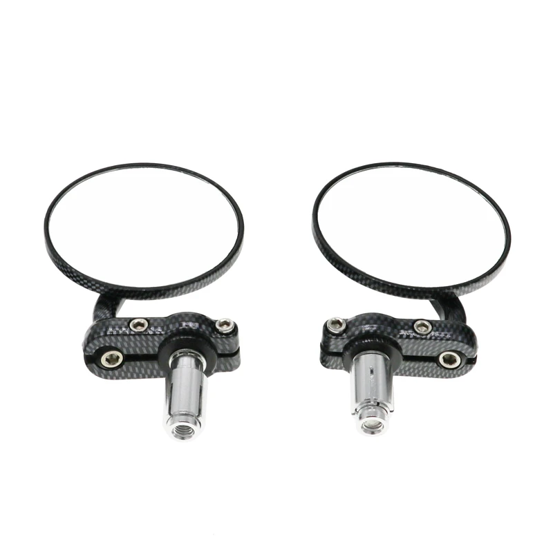 Зеркало мотоциклетное универсальное черное алюминиевое 22 мм 1 пара|Боковые