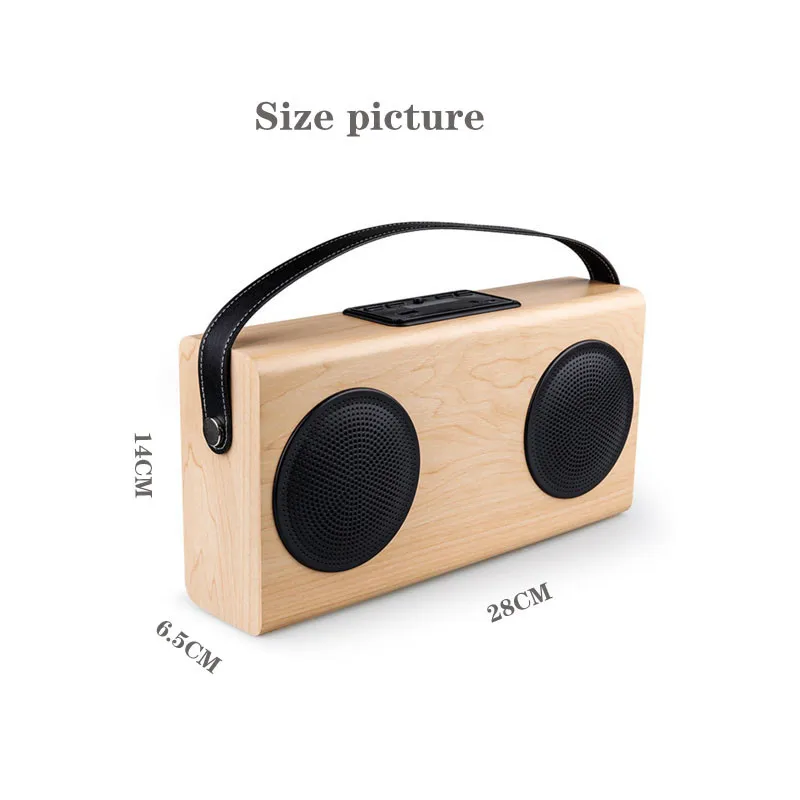 Новый список деревянный портативный Bluetooth динамик FM радио деревянная зернистая