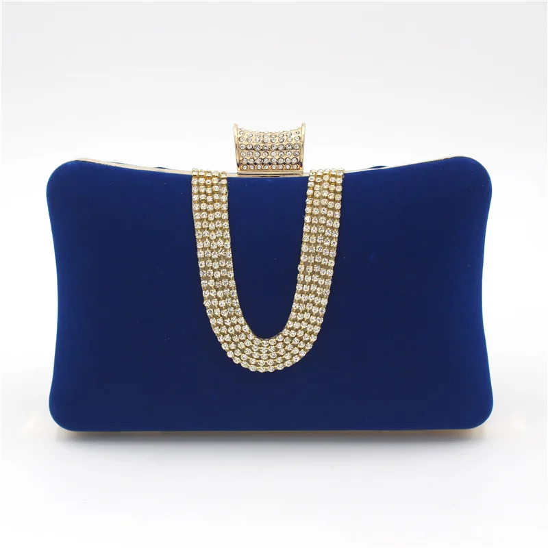 royal blue Модные вечерние сумки-клатчи с бриллиантами, женские сумки, красные кошельки, летние сумки через плечо с цепочкой, черные роскошные - Цвет: royal blue