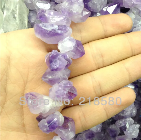 

SLB-061 Natural Rough Quartz Amethysts Nugget beads,Raw Purple Crystal Beads 12-25mm