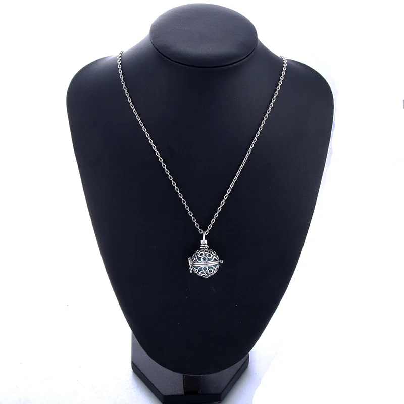 

Lava stone Pendant Perfume Essential Oil Diffuser Necklace cage Aromatherapy Pendants Perfume Women Charm Air Fresher Necklace