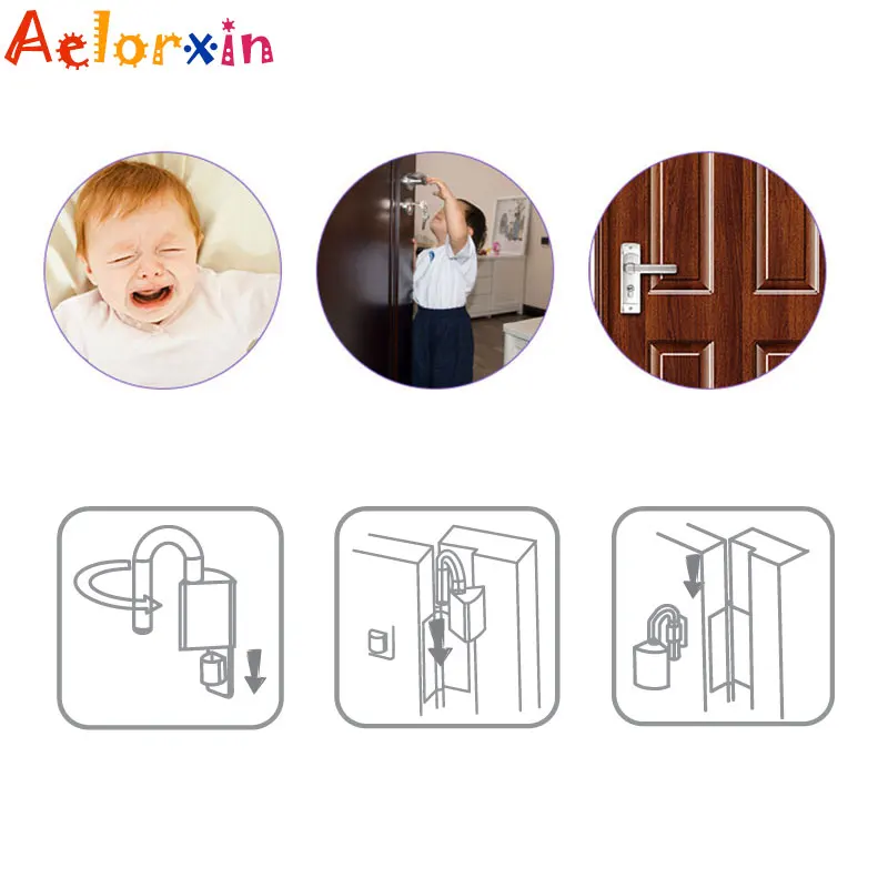 Tope de puerta de protecci&oacute;n para ni&ntilde;os, seguridad para beb&eacute;s, a prueba de viento, Protector de esquina para ni&ntilde;os, 2 unids/lote-1