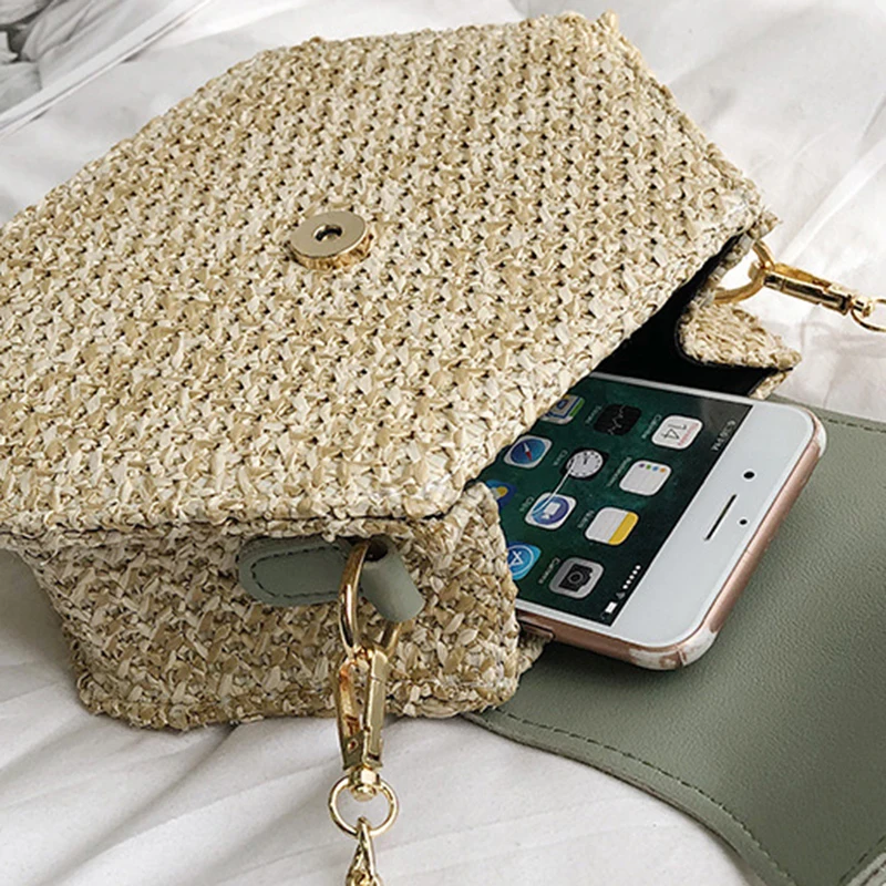 Летняя популярная женская модная соломенная сумка с кисточками богемная через