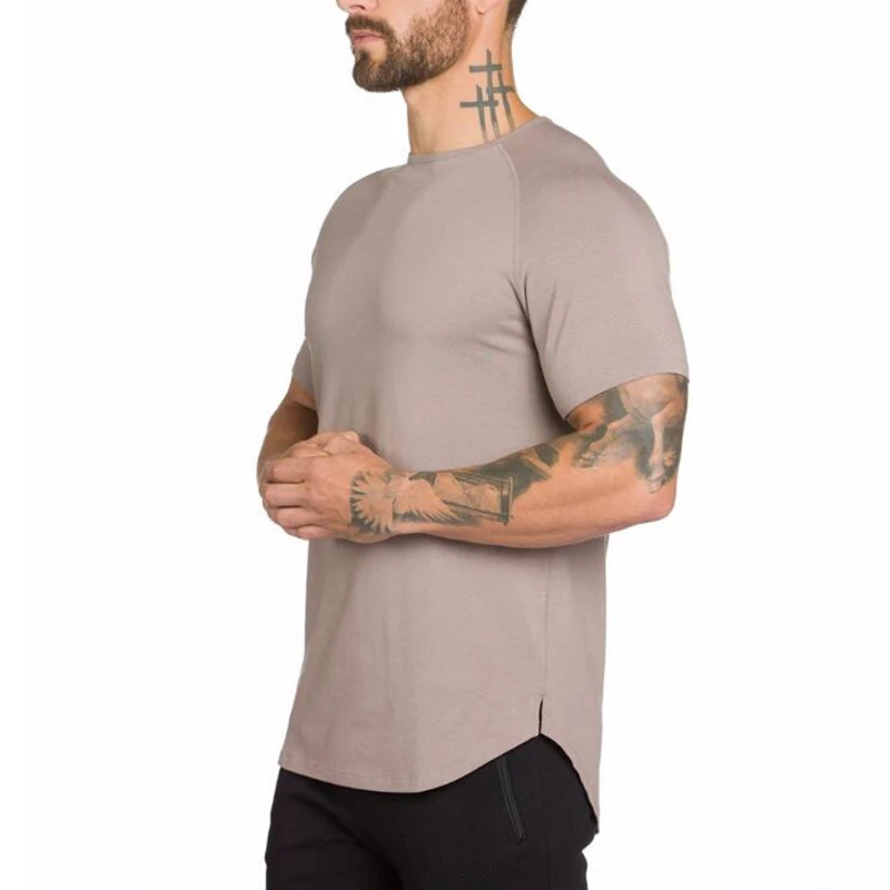 Oversized men's custom uniform company team T-shirt photo logo text printing fitness long breathable Slim summer | Мужская одежда
