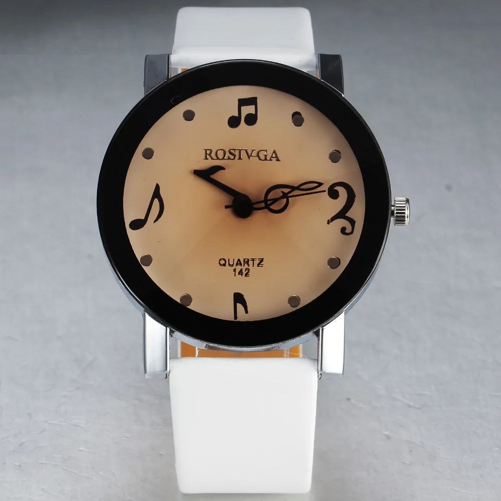 Новый модный бренд леди Pu кожаный ремешок кварцевые часы с коричневым алмазным