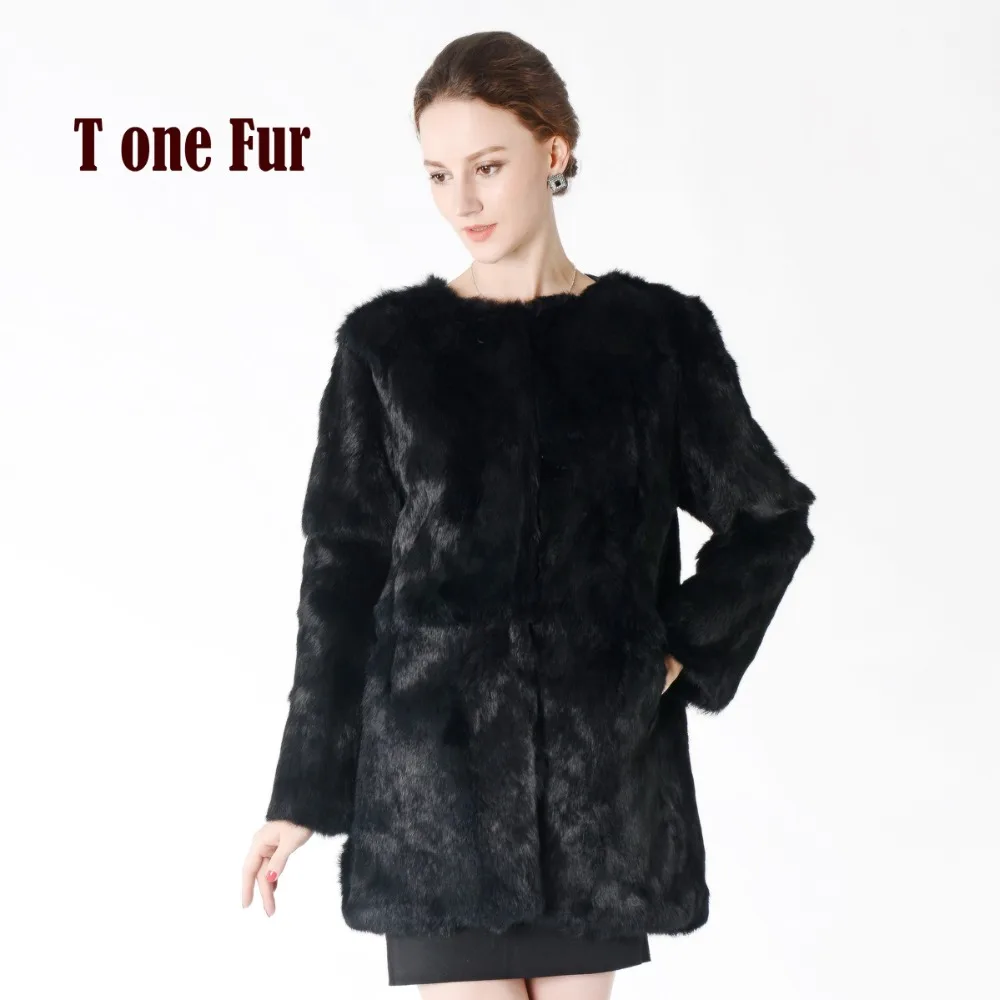 2019 100% натуральное пальто из кроличьего меха натуральная цельная кожа куртка