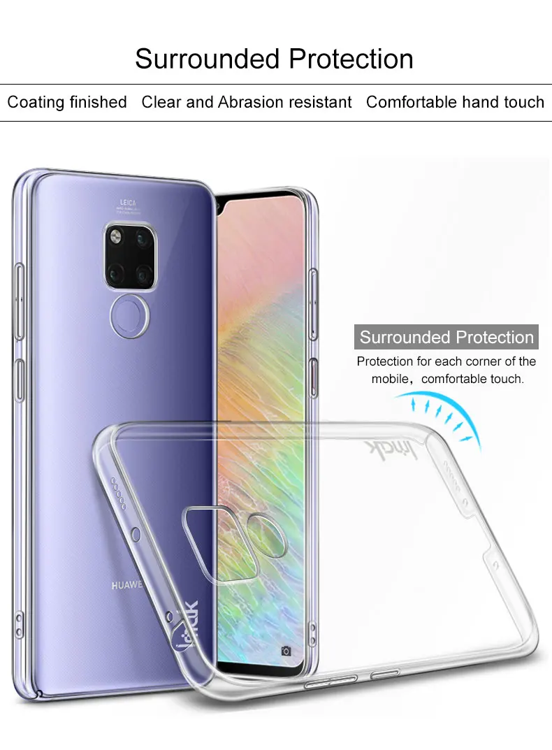IMAK Чехол для huawei mate 20 Pro Жесткий ПК кристалл чехол для телефона для huawei mate 20 X 20X крышка защитный экран противоударный