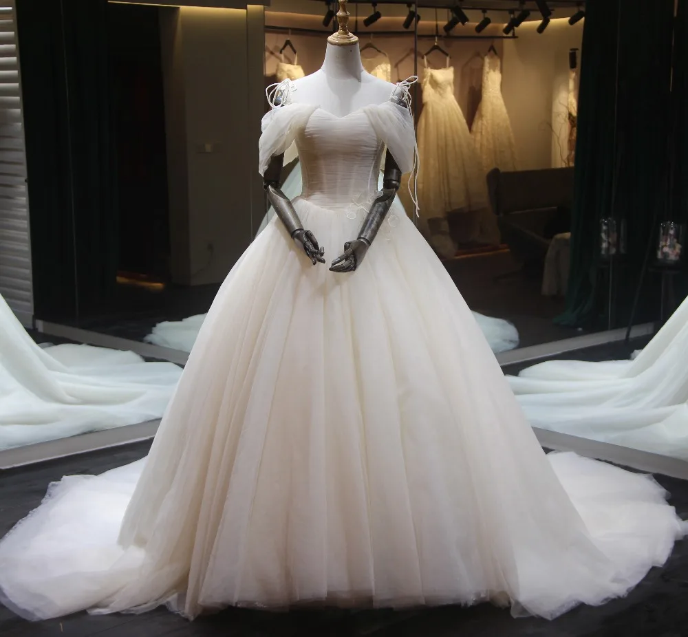Новинка сказочное длинное свадебное платье 2019 бальное с сердечком женское
