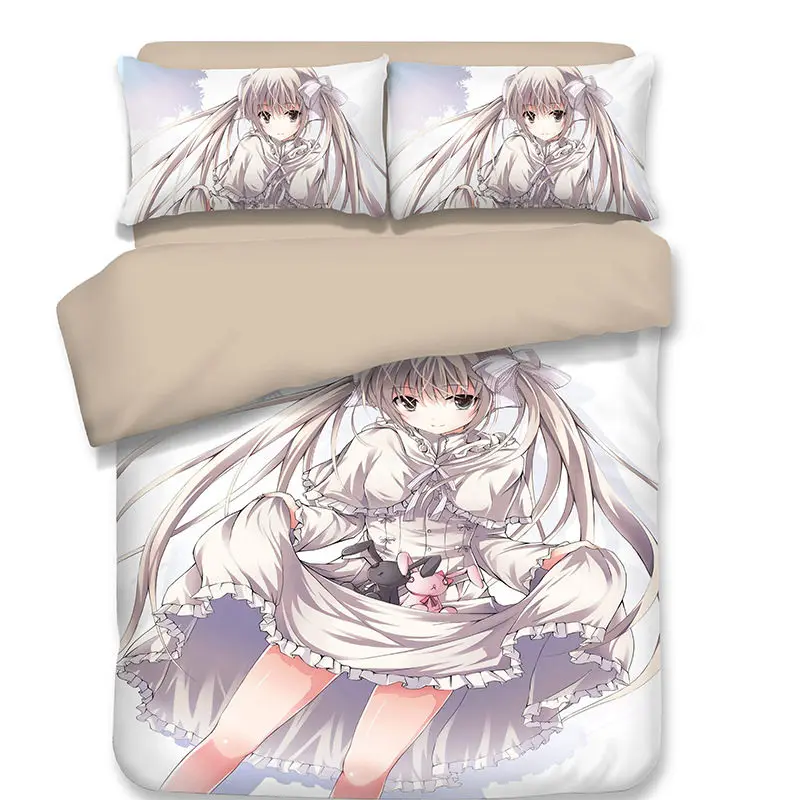 

3pcs/set Anime Yosuga no Sora 3D Printed Bedding Sets With Pillow Cases + Duvet Cover for Twin/queen/ king bedding sets kid gift