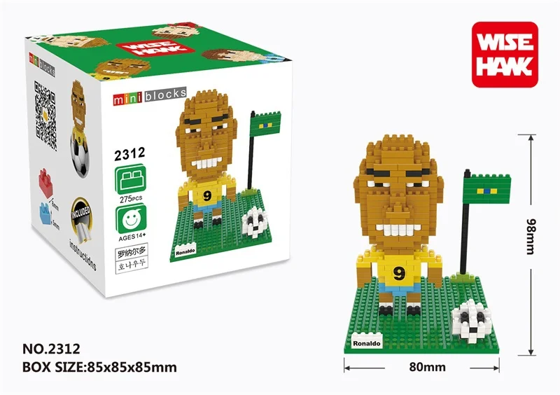 Factory Weagle DIY Blocks Football Star Diamond Mini BlocksT Building Micro Bricks for Kids Gifts Children Toys | Игрушки и хобби