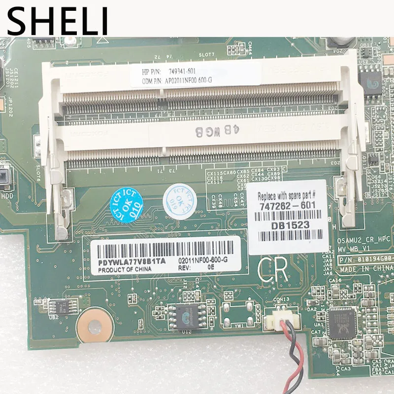 Шели для HP 14-d 15-d 240 G2 246 G2 Материнская плата ноутбука 747262-501 747262-001 HM76 DDR3
